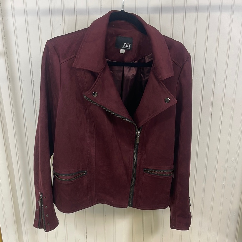 Kut from the kloth faux suede moto jacket